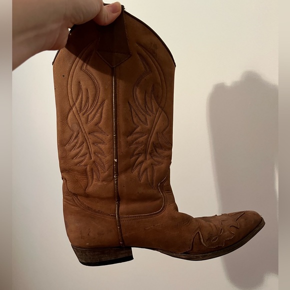 Guess by Georges Marciano brown suede cowboy boots sz 9.5 - Picture 3 of 8